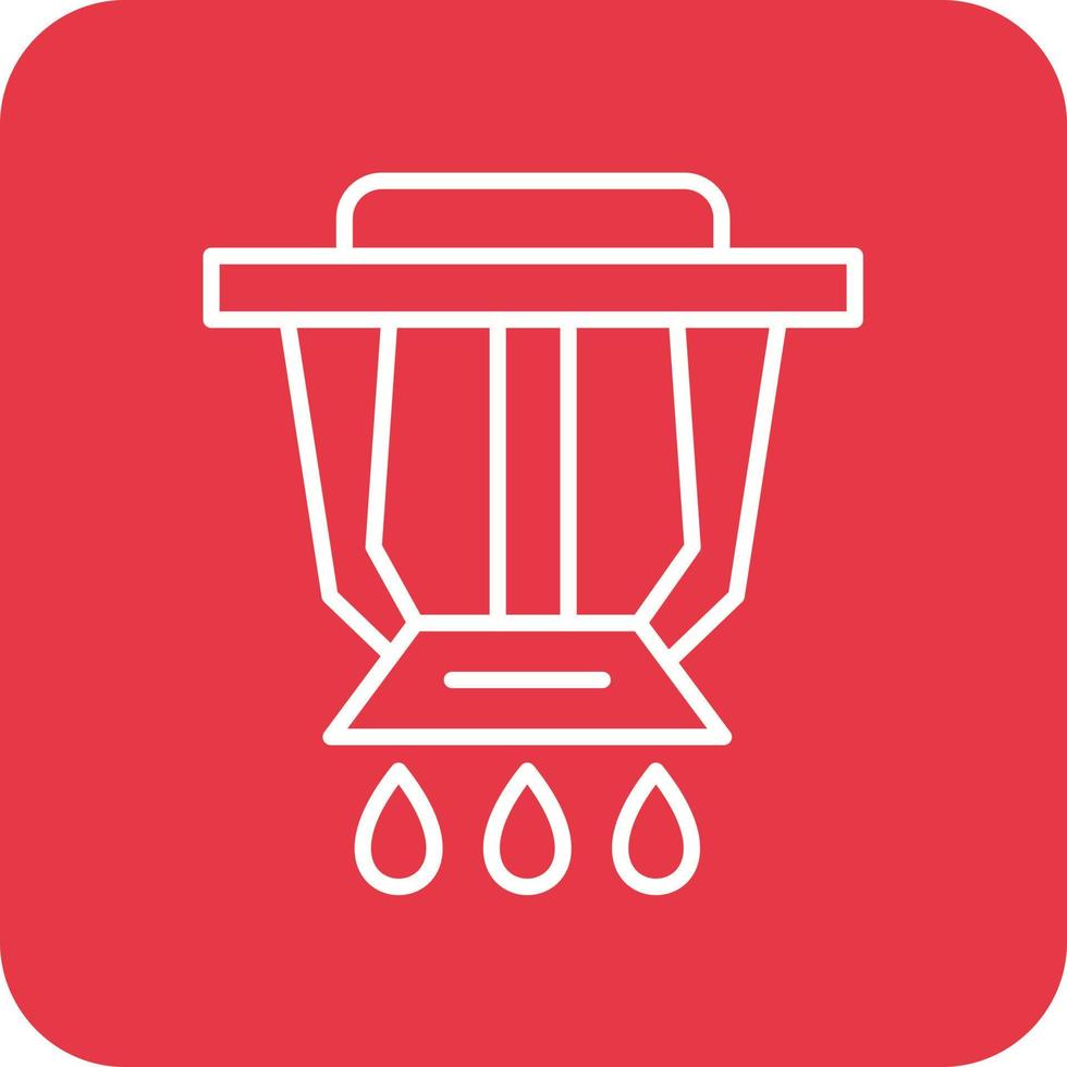Sprinkler Line Round Corner Background Icons vector