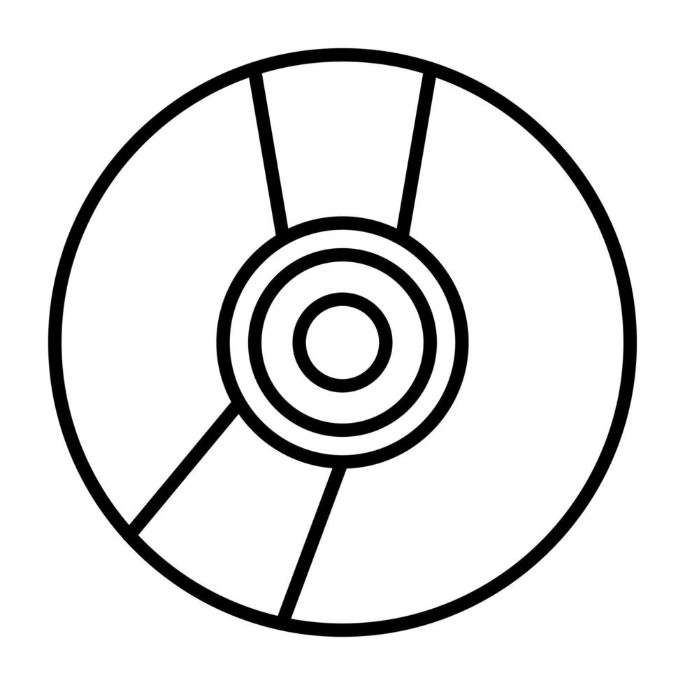 Blu Ray Line Icon vector