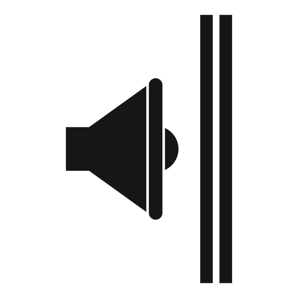 Sound absorbing wall icon, simple style vector