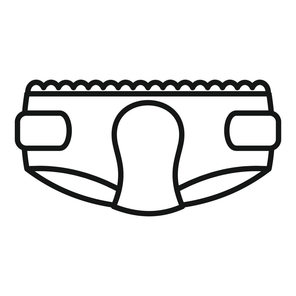 Moisture diaper icon, outline style vector
