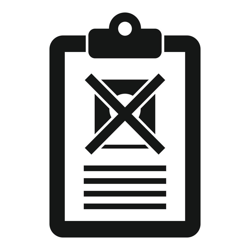 Jobless man clipboard icon, simple style vector