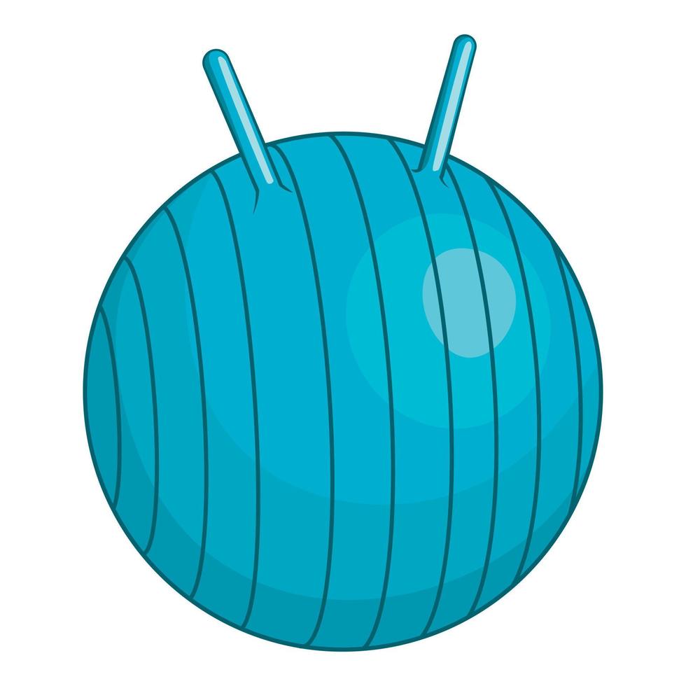 icono de fitball para niños, estilo de dibujos animados vector