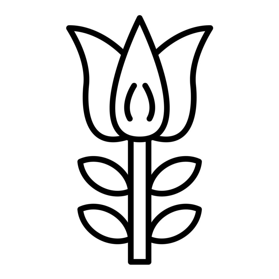 Tulip Line Icon vector