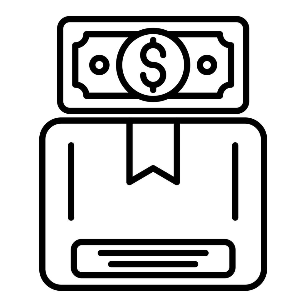 Pay Upon Delivery Line Icon vector