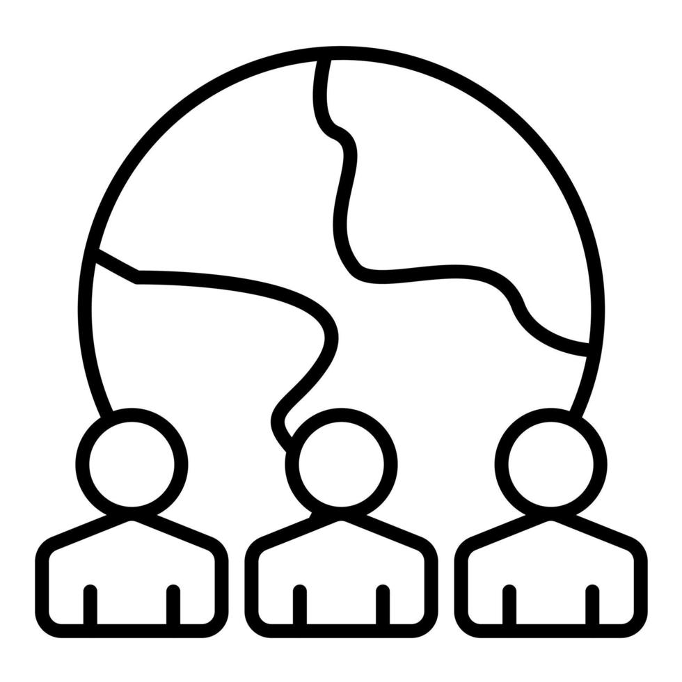 Demographics Line Icon vector