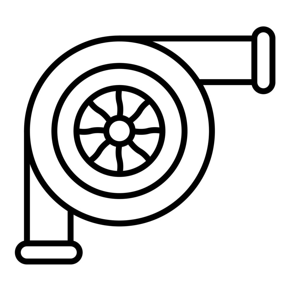 icono de línea turbo vector