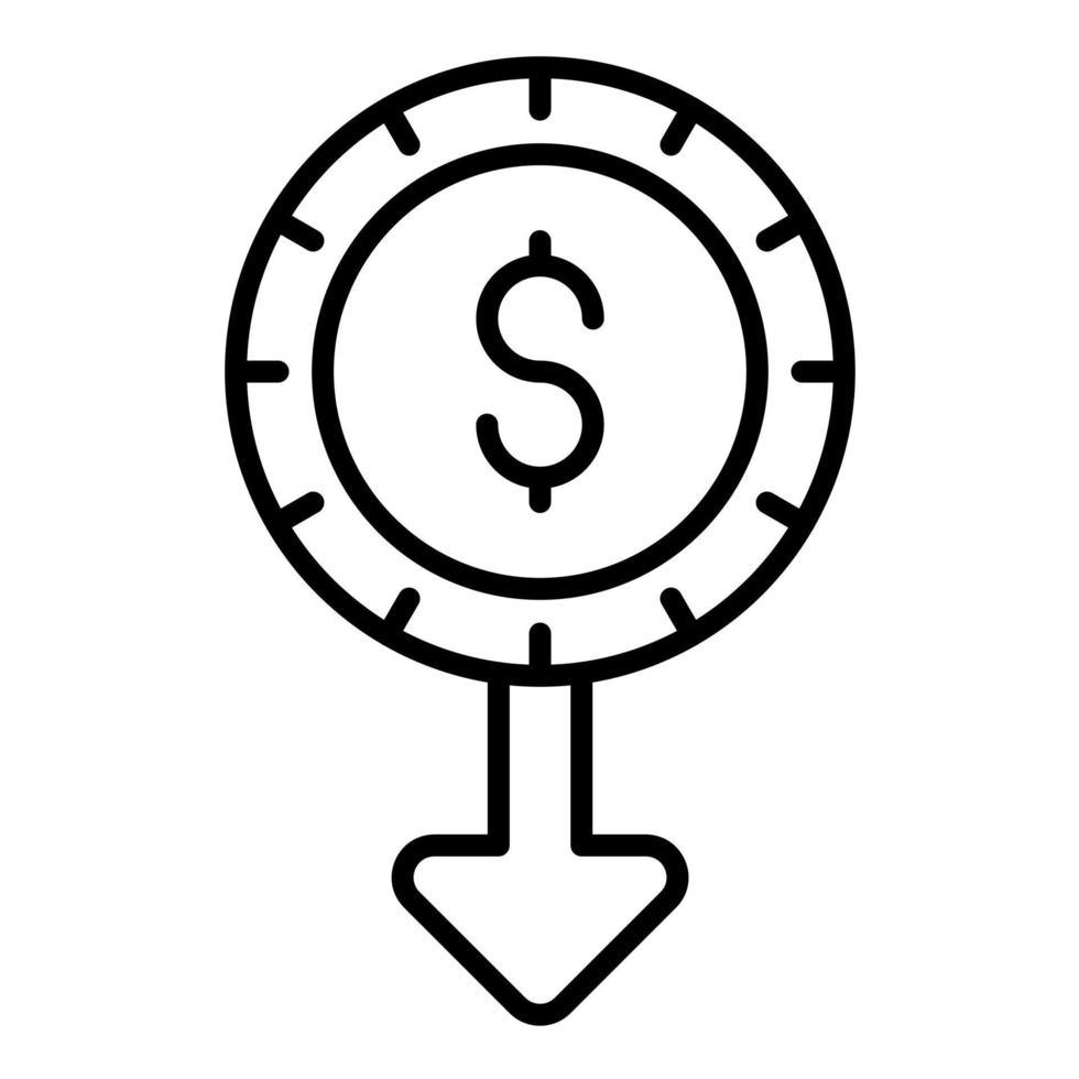 Minimum Wage Line Icon vector