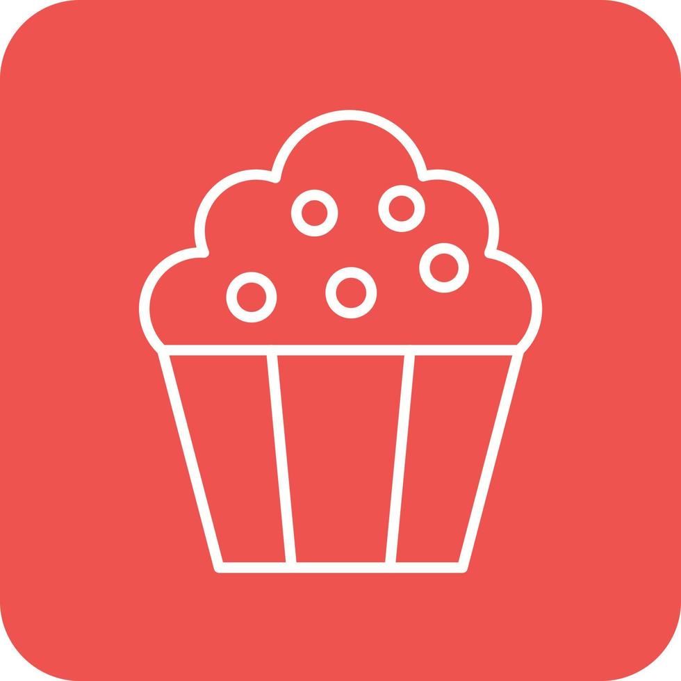 línea de cupcakes iconos de fondo de esquina redonda vector