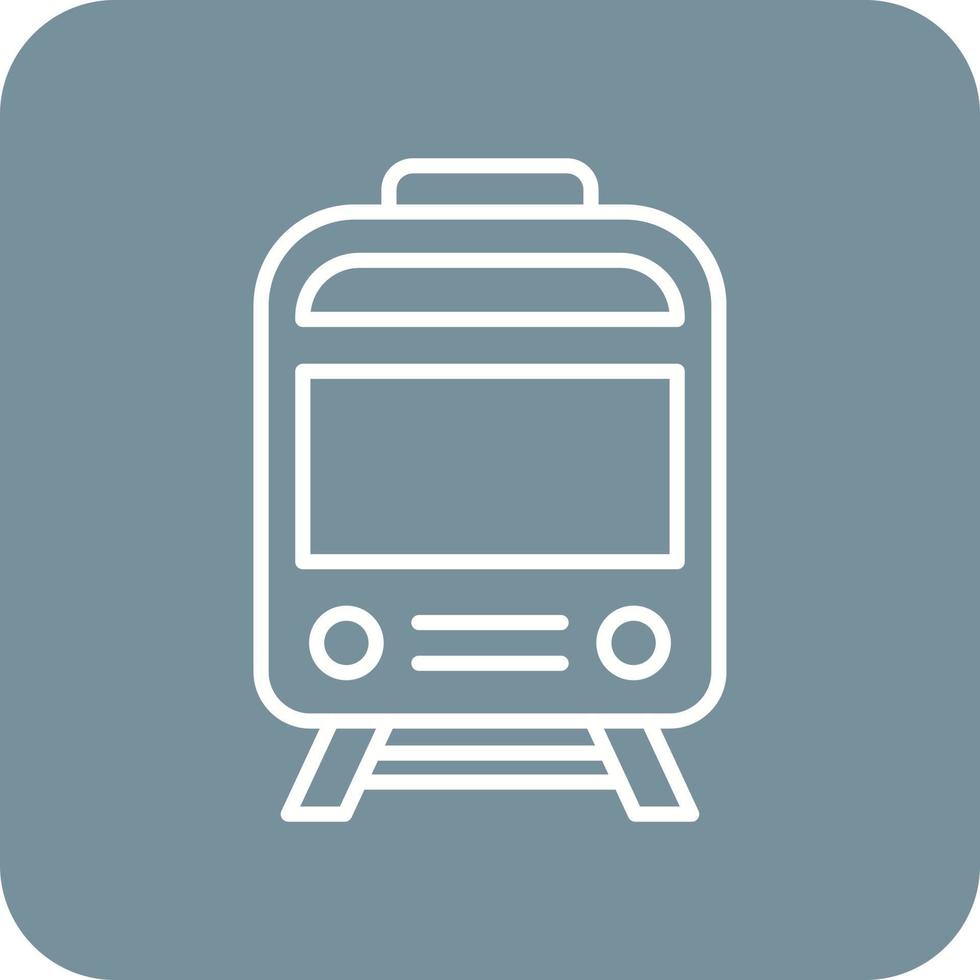 Train Line Round Corner Background Icons vector