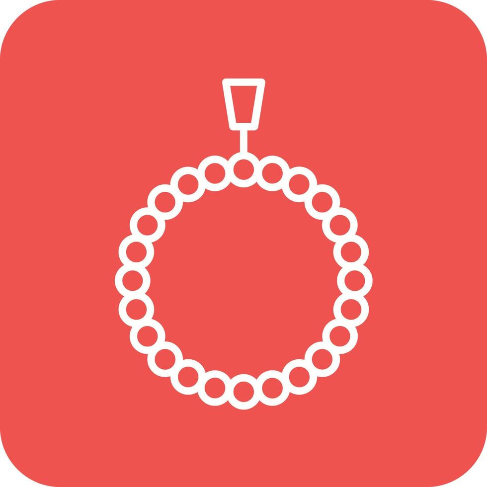 Tasbih Line Round Corner Background Icons vector