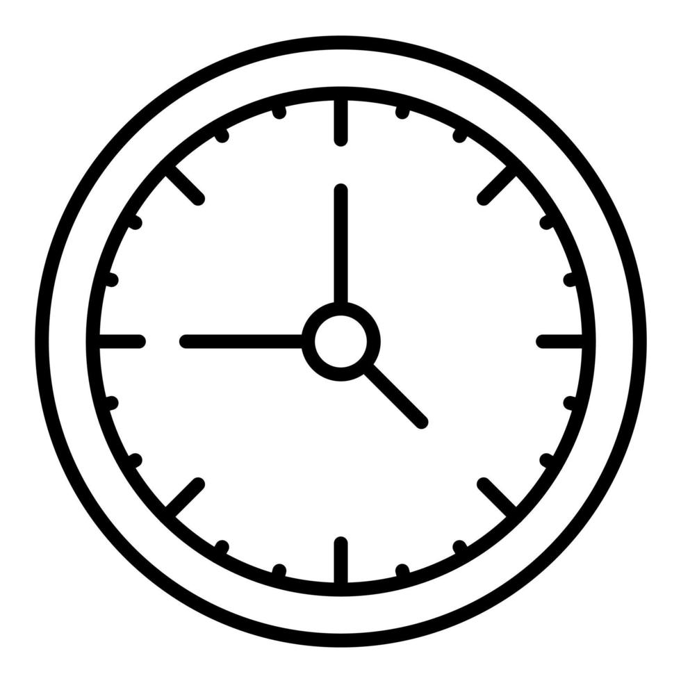 Wall Clock Line Icon vector