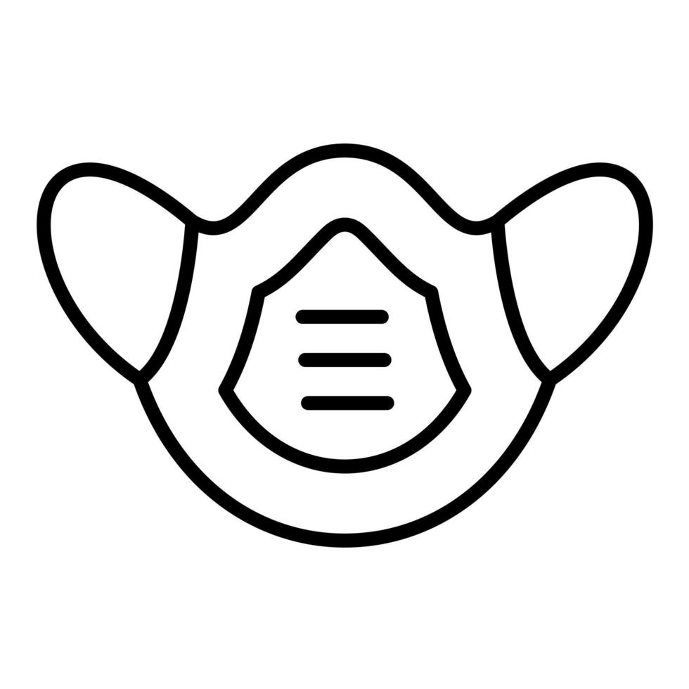 Dust Mask Line Icon vector