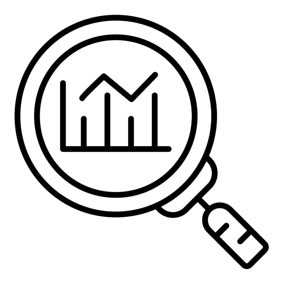 Market Research Line Icon vector