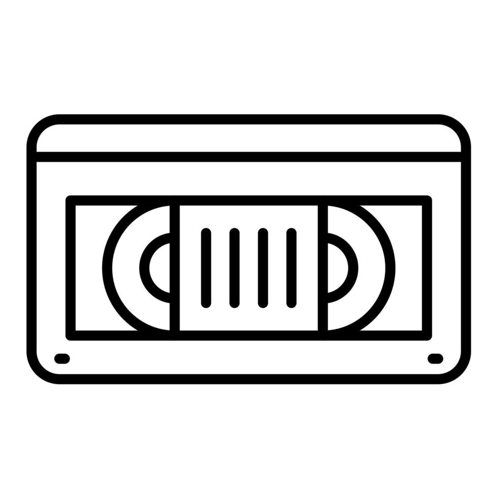 Vhs Tape Line Icon vector