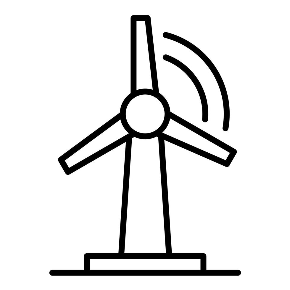 icono de línea de energía renovable vector