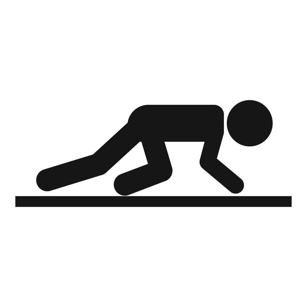 Gym time icon, simple style vector