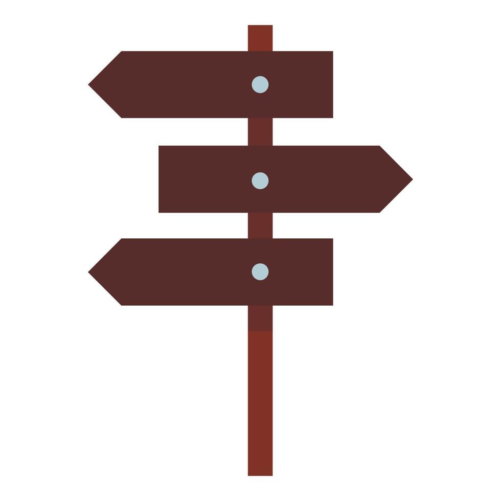 Road sign icon, flat style vector