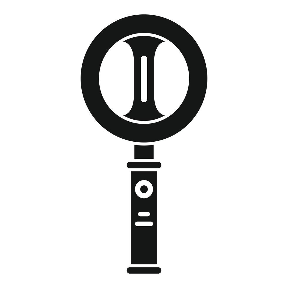 Circle metal detector icon, simple style vector