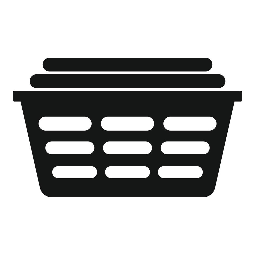 Clothes basket icon, simple style vector