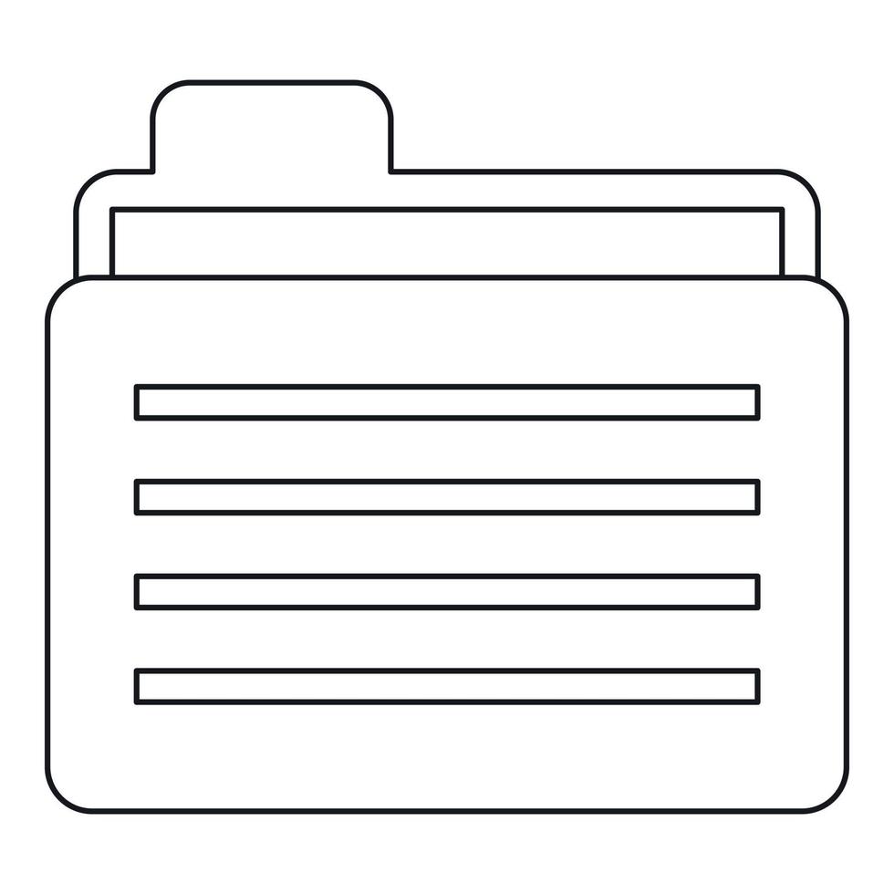 Folder icon, outline style vector