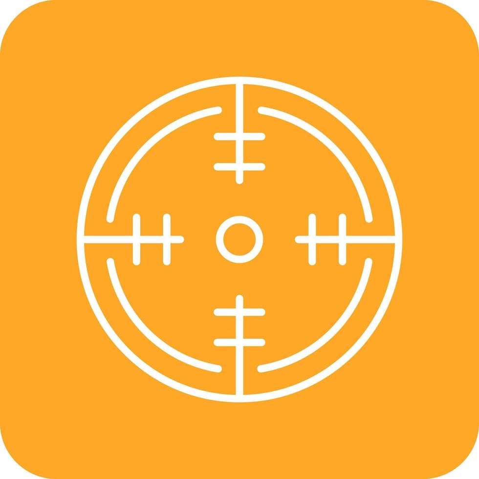 Army Target Line Round Corner Background Icons vector