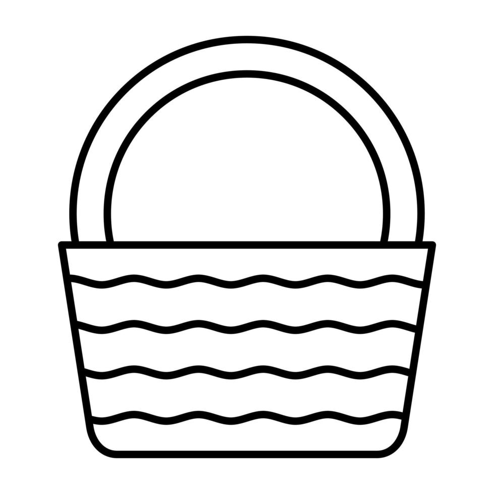 Basket Line Icon vector