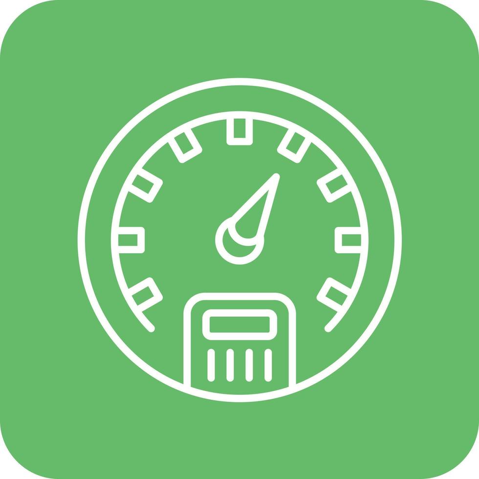 Barometer Line Round Corner Background Icons vector