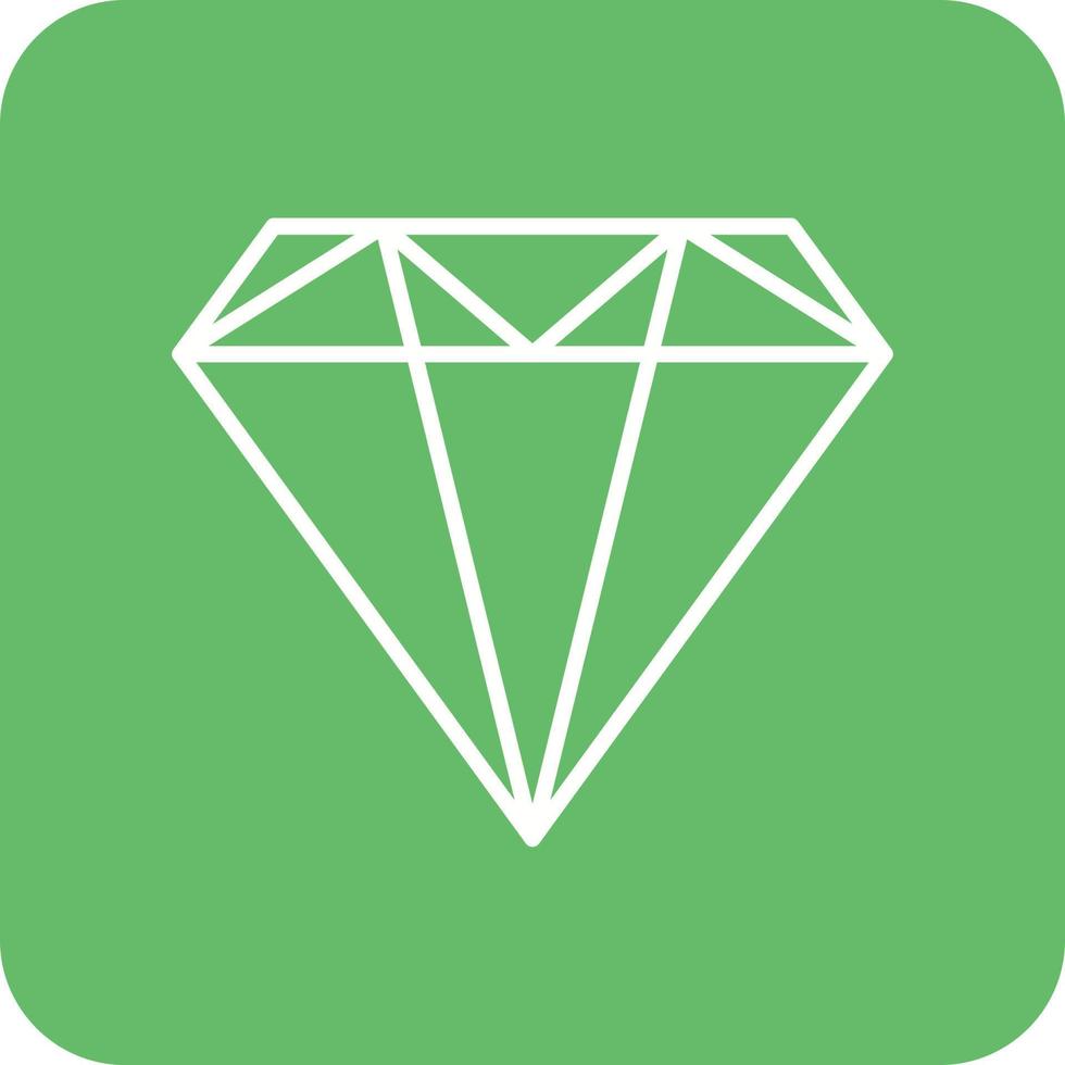 Diamond Line Round Corner Background Icons vector