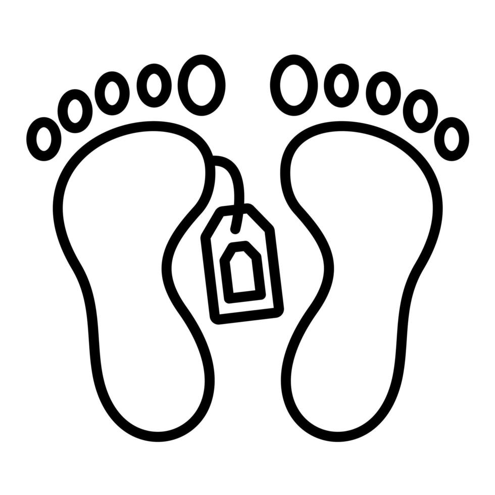 Corpse Line Icon vector