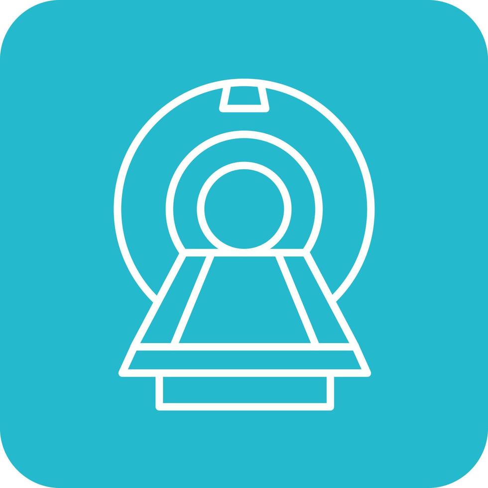 Radiology Line Round Corner Background Icons vector