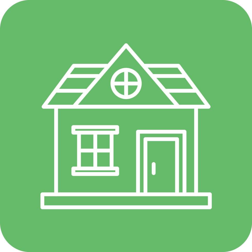 Guest House Line Round Corner Background Icons vector