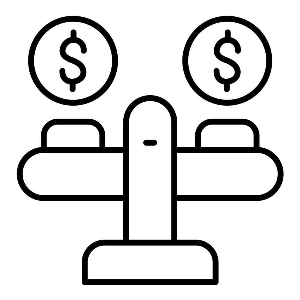 Money Scale Line Icon vector