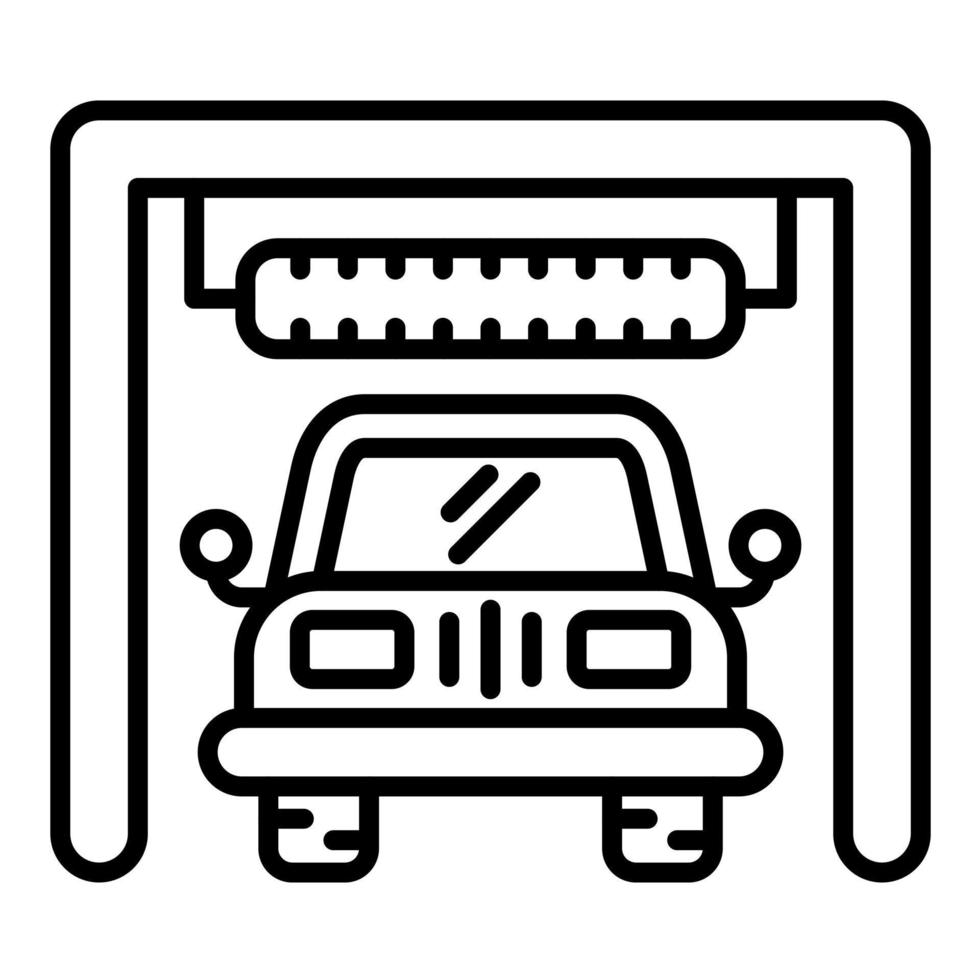 Automated Car Wash Line Icon vector