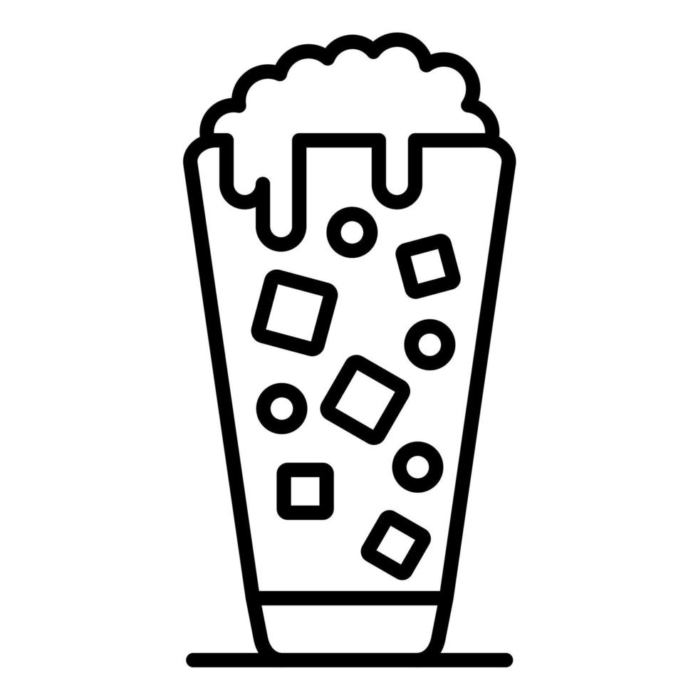 icono de línea de batido vector