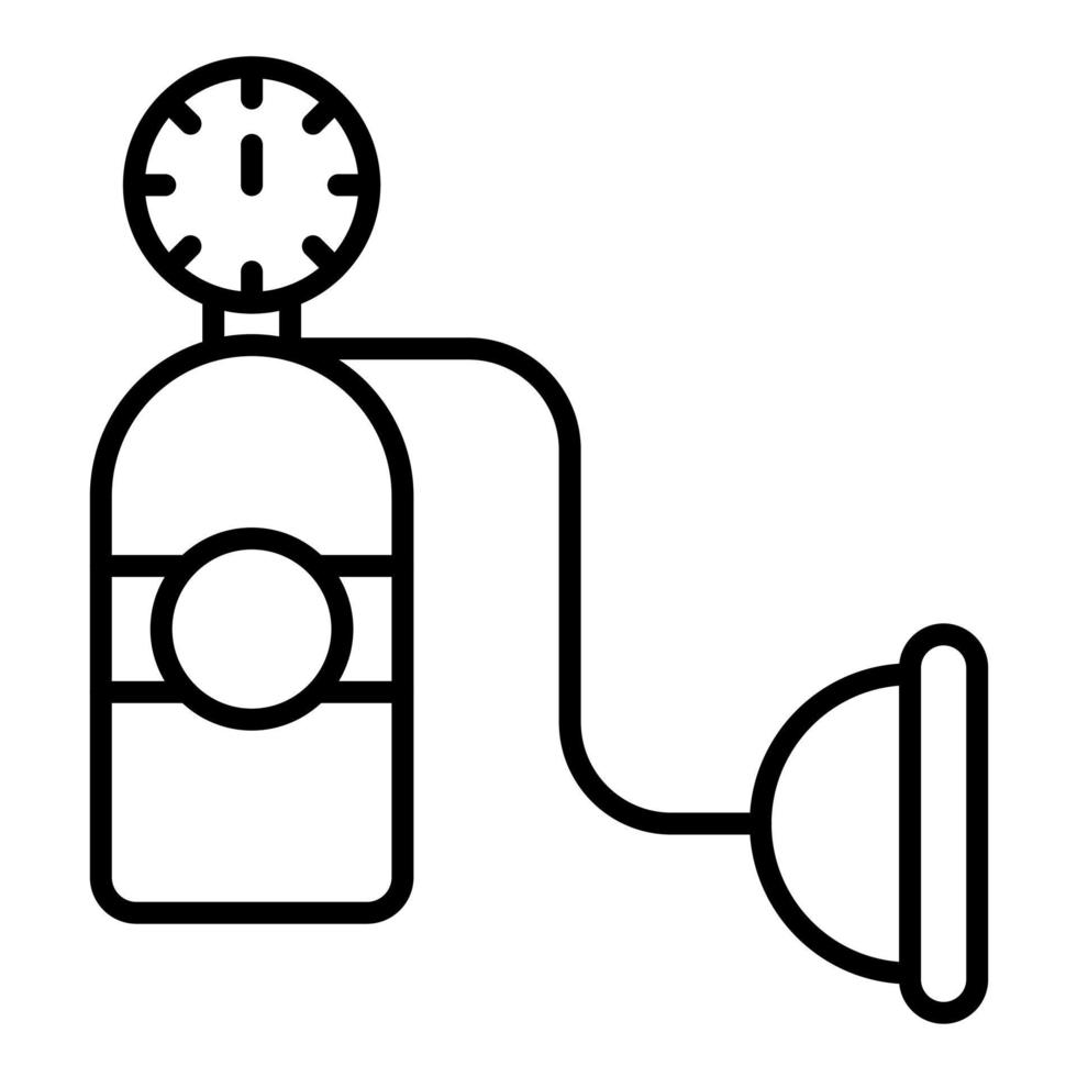 Oxygen Tank Line Icon vector