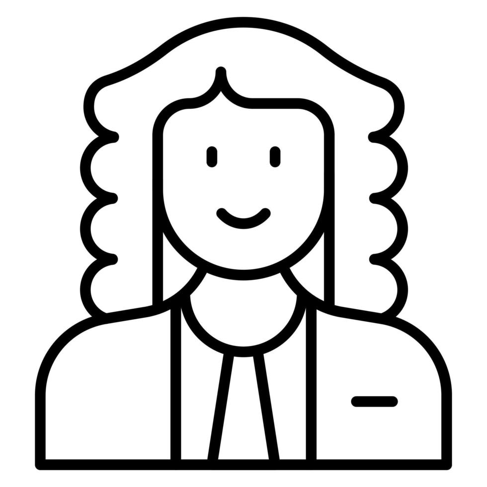 Judge Male Line Icon vector