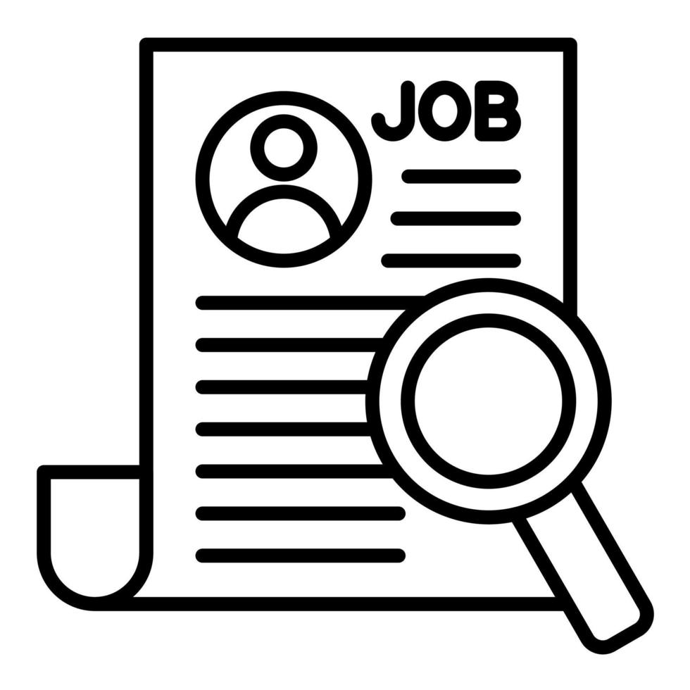 Job search Line Icon vector