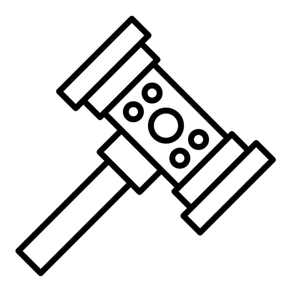 Gavel Line Icon vector