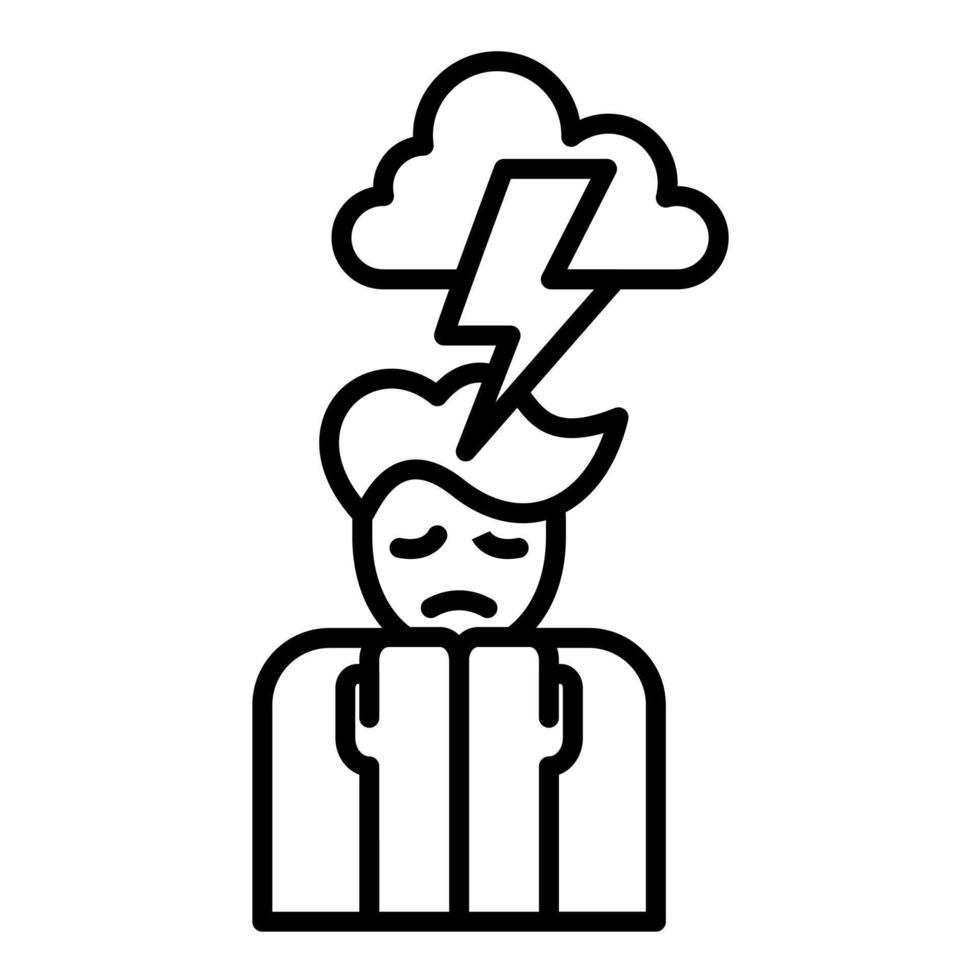 Stress Line Icon vector