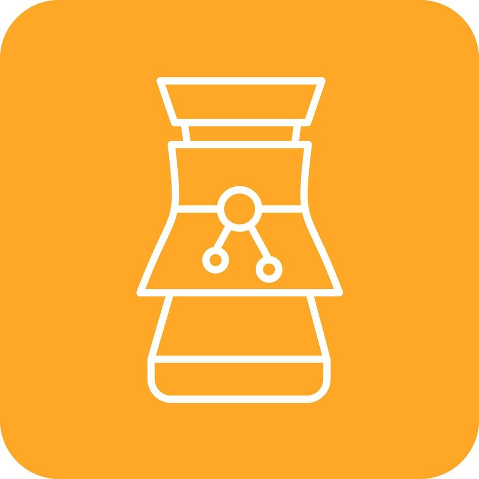 Chemex Line Round Corner Background Icons vector