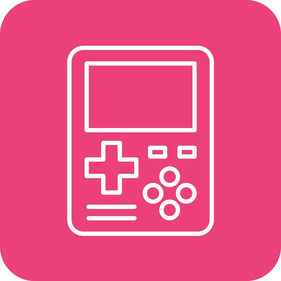 Console Line Round Corner Background Icons vector