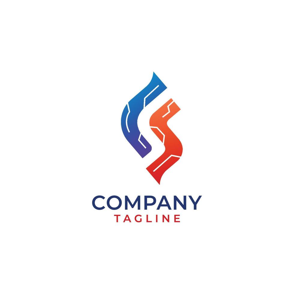 Letter CS logo icon design template elements vector