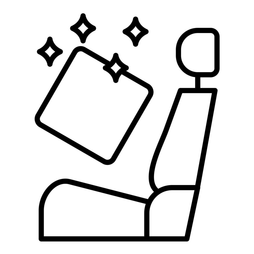 Interior Detailing Line Icon vector