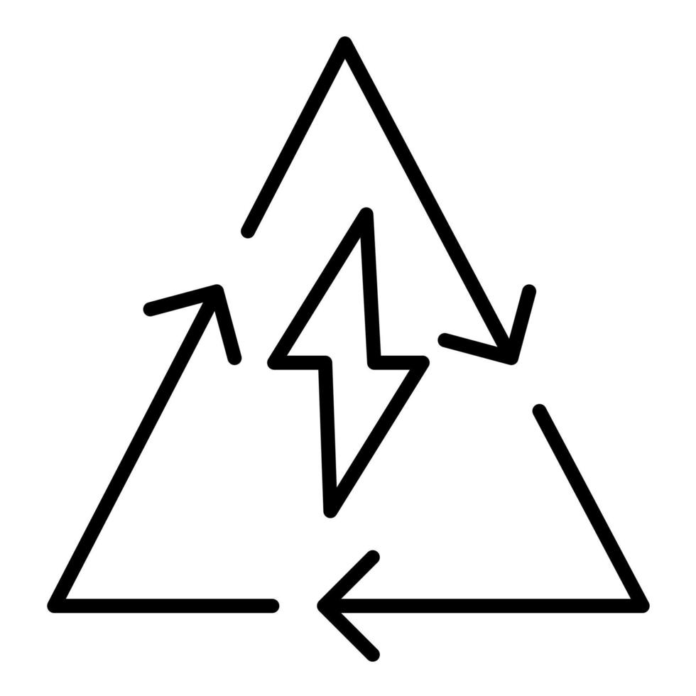 Recycle Energy Line Icon vector