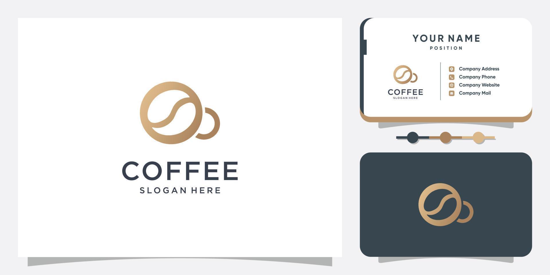 Coffee logo design idea with abstract concept vector