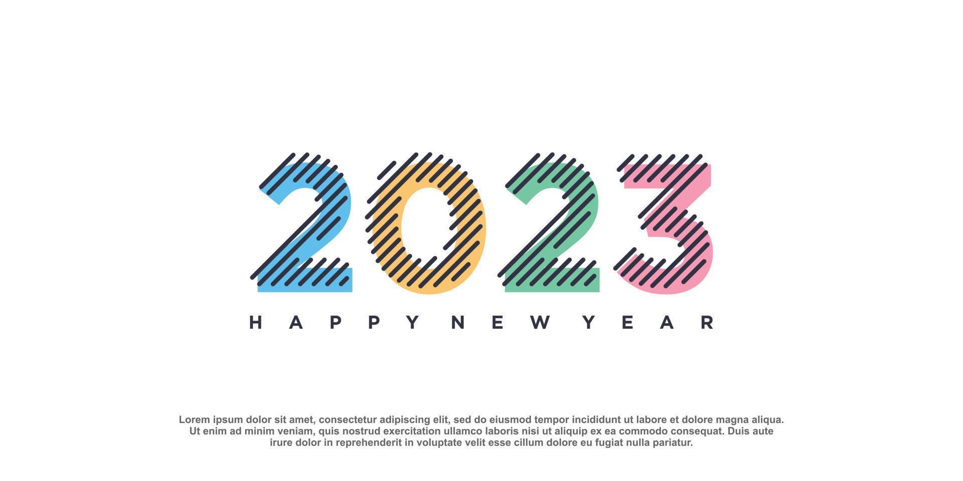 2023 logo design for new year with creative concept vector