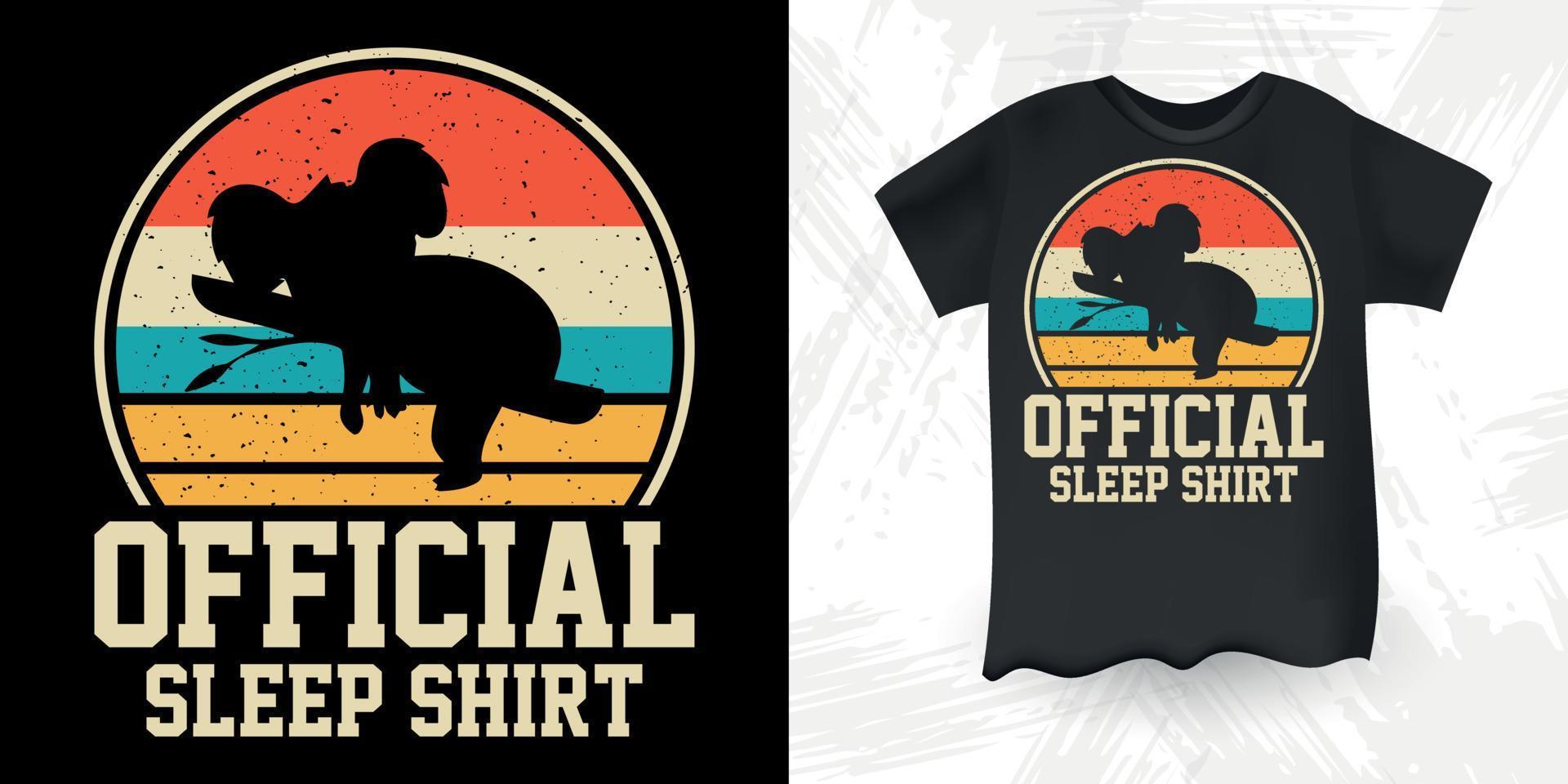 divertido lindo oso koala retro vintage día de la madre diseño de camiseta koala vector