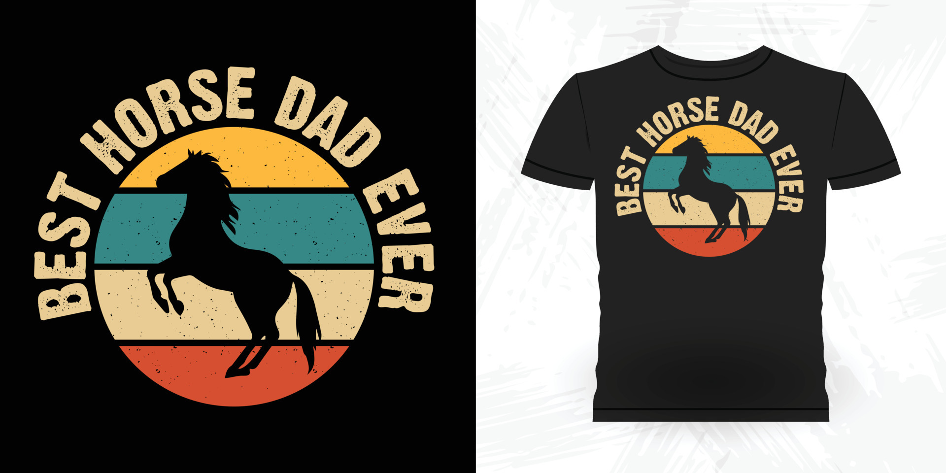 Best Horse Dad Ever Funny Riding Horse Retro Vintage Father's Day Horse