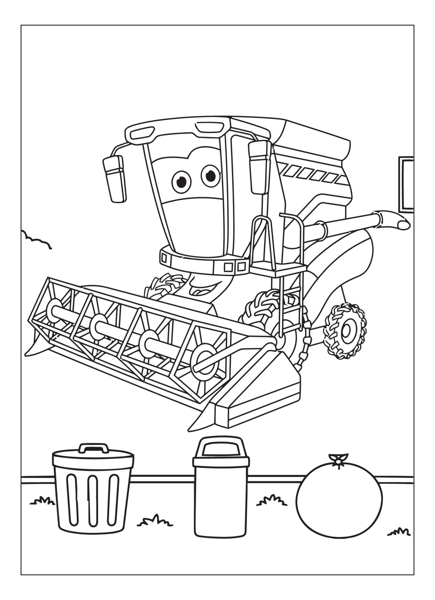 Happy And Funny Cartoon Car Coloring Page For Car Lover Kids 14662787