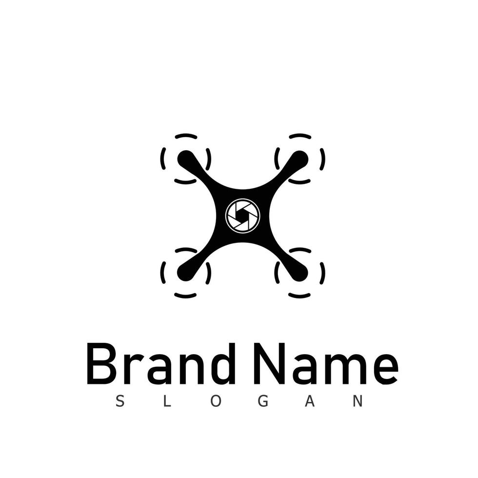 drone logo design fly tecnología vector